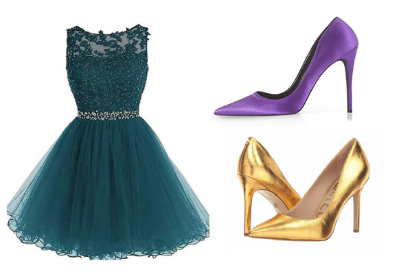 What Color Shoes Go Well With a Teal Dress